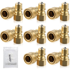 Vinsot 1/4 inch quick disconnect coupler set with six pieces