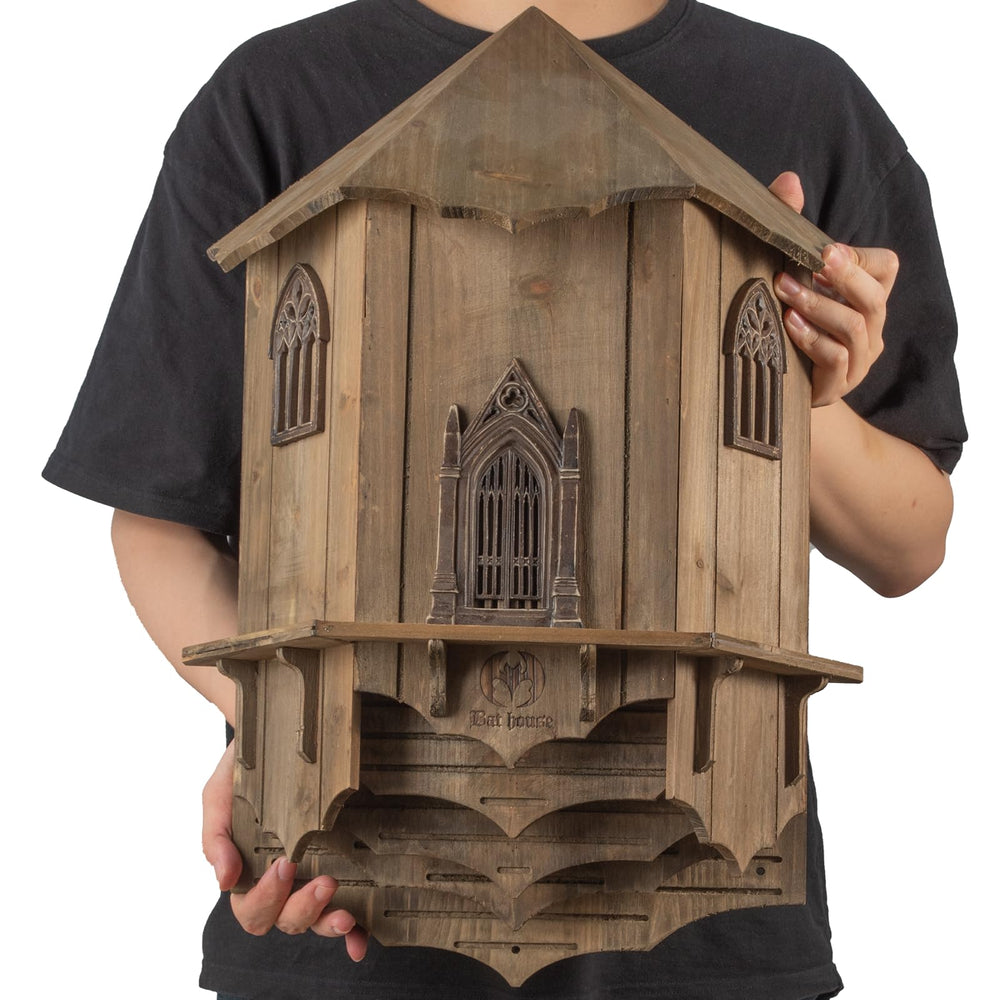 VIREESR Large Bat House front view with four chambers