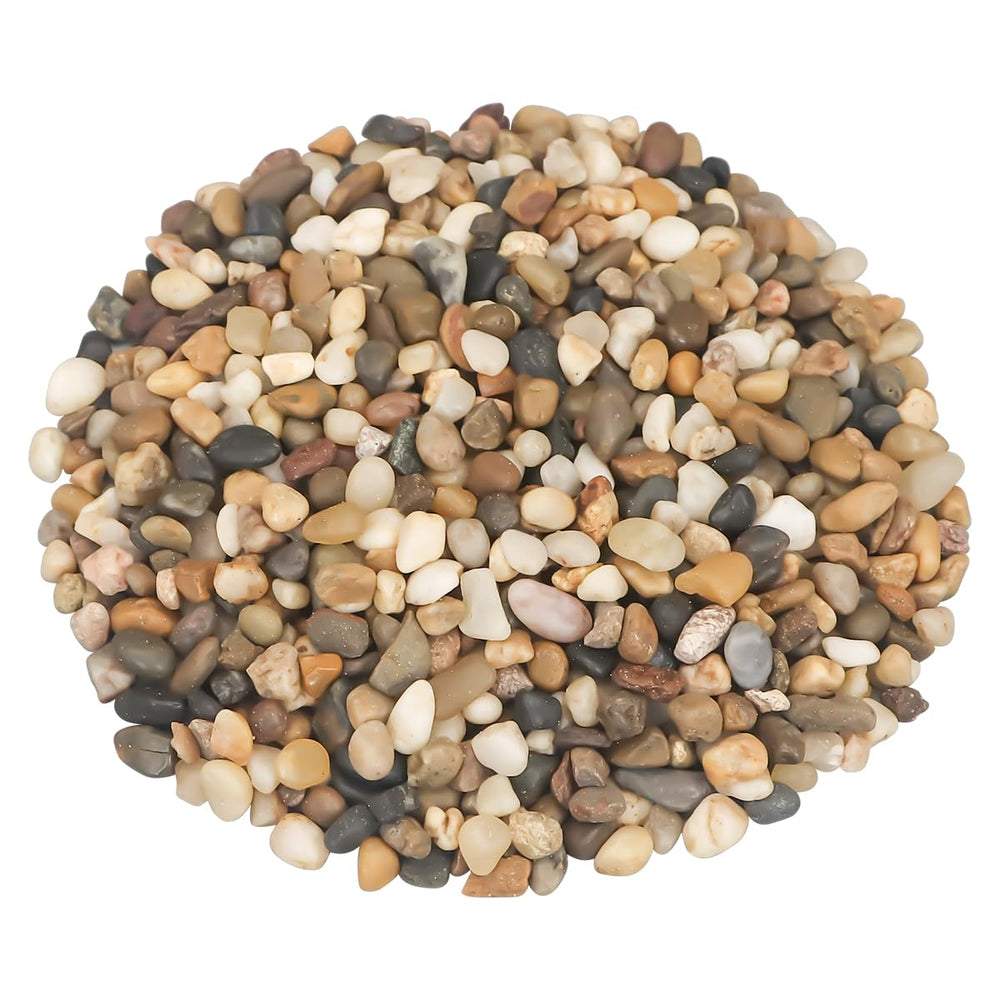 Virekm River Rocks Decorative Stones 1 lb mixed colour pebbles front view