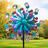 VISFLAIR Solar Wind Spinner front view with blue crackle glass ball