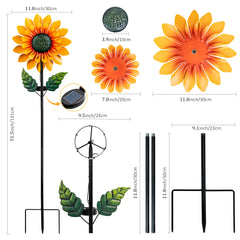 VISFLAIR Sunflower Wind Spinner installed in garden