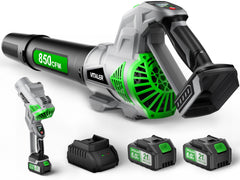 Vitaler Leaf Blower front view with 850 CFM and 250 MPH specifications