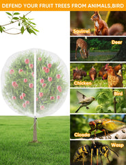 VITI Fruit Tree Netting for Cicadas, zipper detail