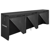 VIVOHOME 12ft waterproof firewood log rack cover in black, front view