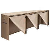 VIVOHOME 12ft waterproof firewood log rack cover in brown