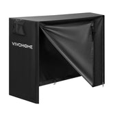 VIVOHOME 4ft waterproof firewood log rack cover front view in black