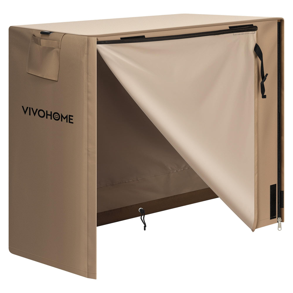 VIVOHOME 4ft waterproof firewood log rack cover in brown