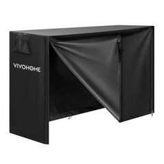 VIVOHOME 5ft waterproof firewood log rack cover in black