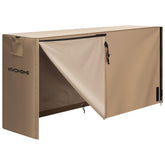 VIVOHOME 6ft Waterproof Outdoor Firewood Log Rack Cover in brown, front view