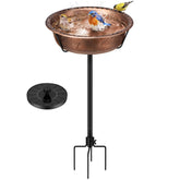 VIVOHOME Bird Bath with Solar Fountain front view in bronze