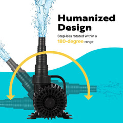 VIVOHOME Pond Pump with nozzle and clamps