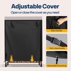 VIVOHOME waterproof log cover folded for storage