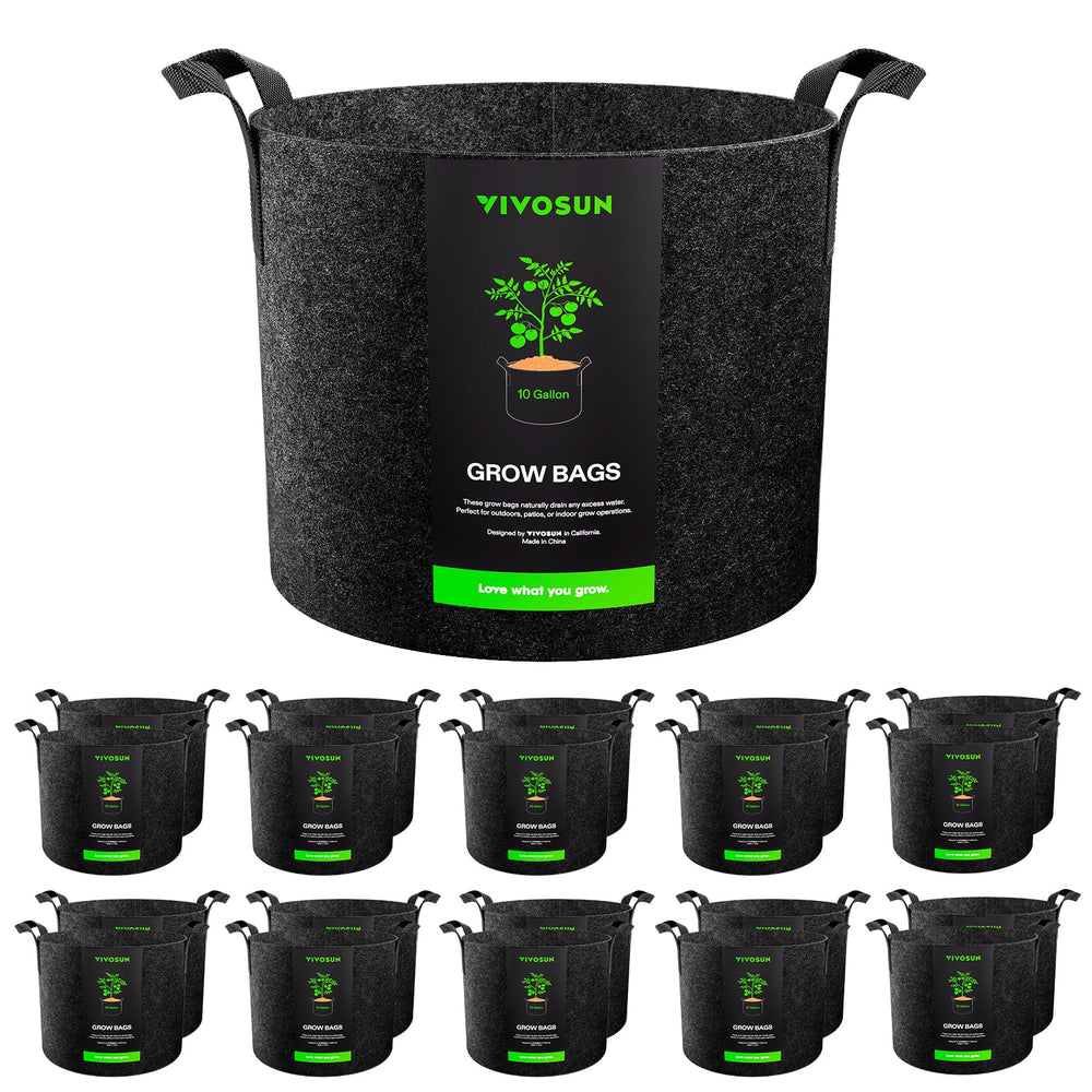 VIVOSUN 10 Gallon Plant Grow Bag black front view