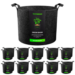 VIVOSUN 10 Gallon Plant Grow Bag black front view