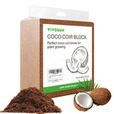 VIVOSUN 11lbs coco coir brick front view with carry handle