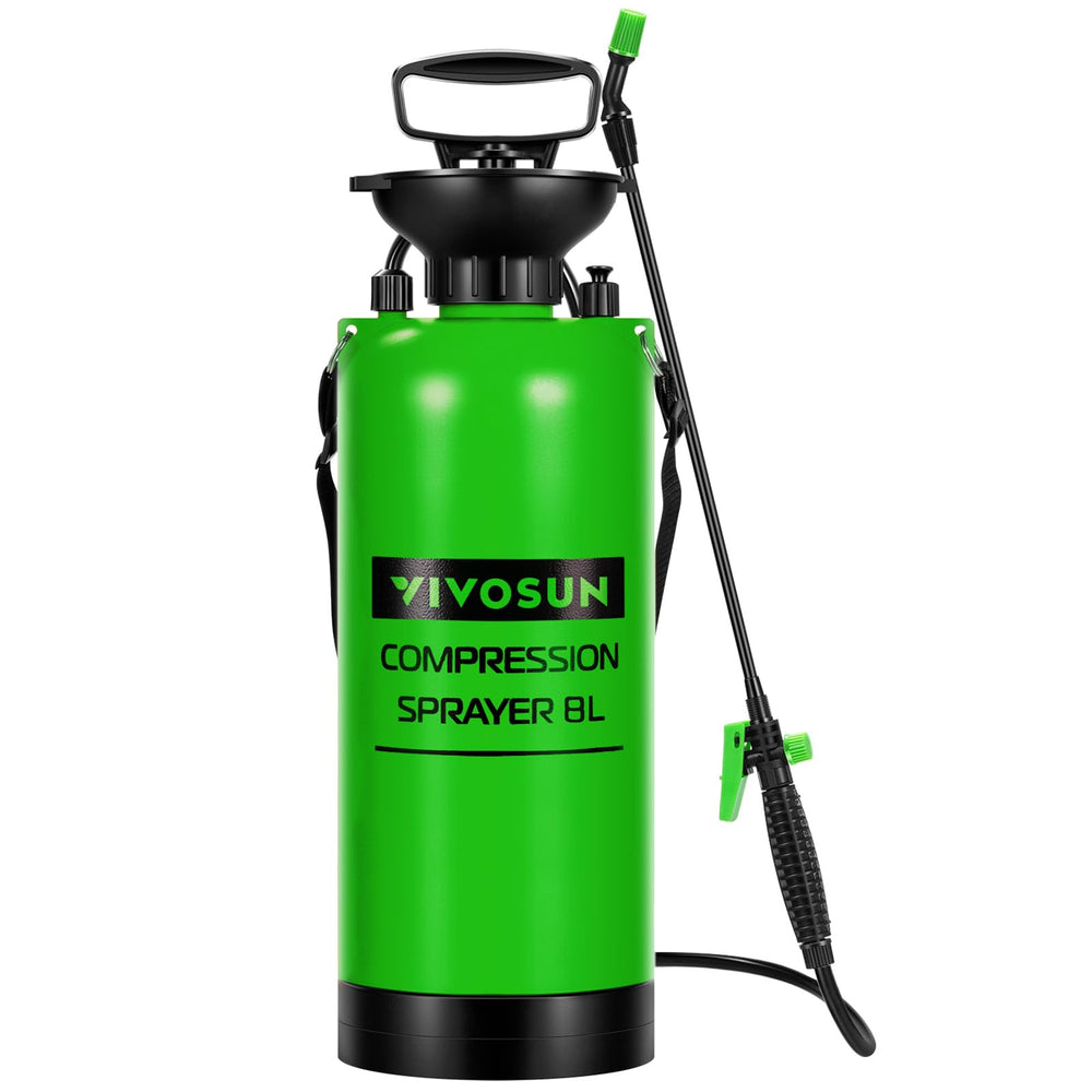 VIVOSUN 2-Gallon Pump Pressure Sprayer green model front view