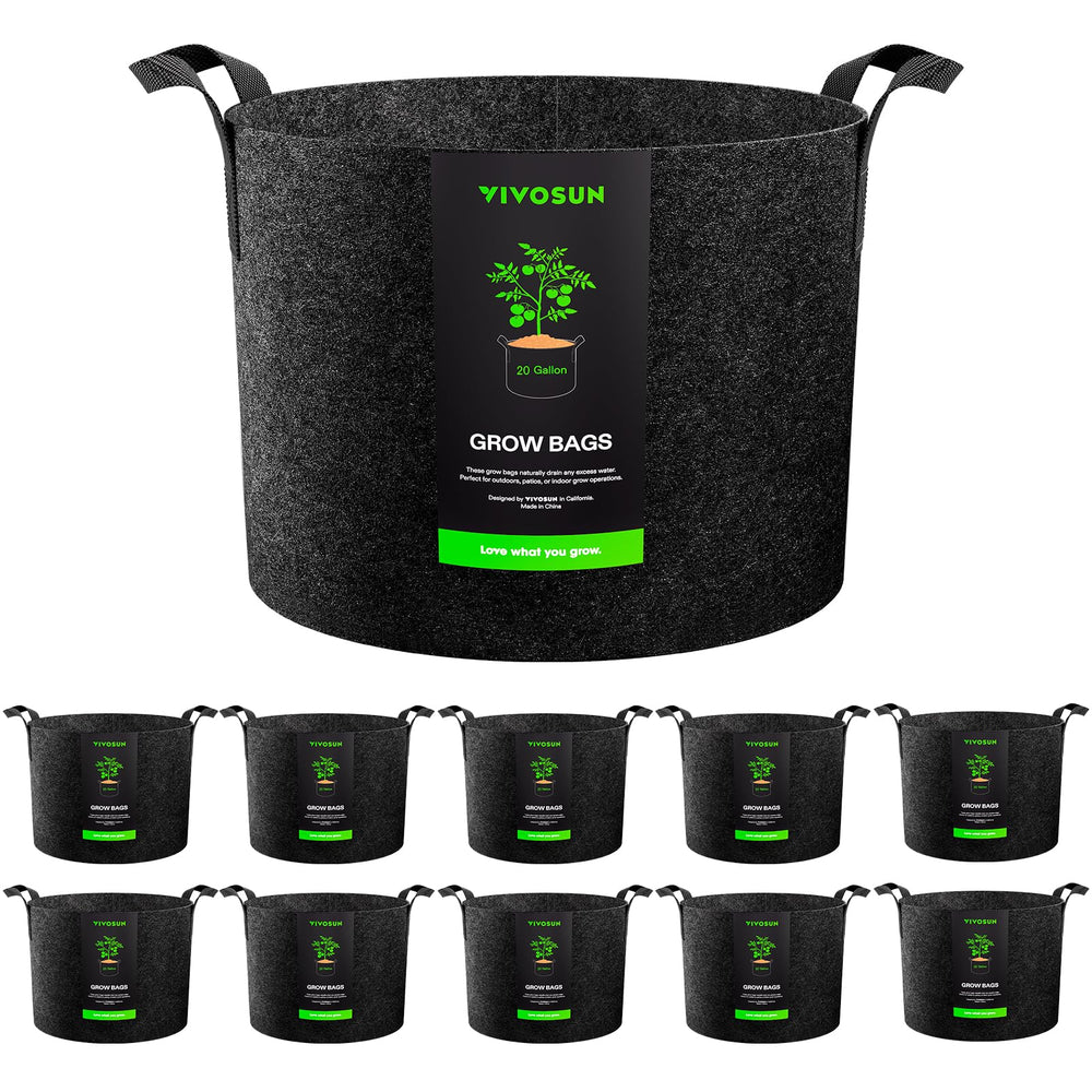 VIVOSUN 20 Gallon Grow Bag front view with reinforced handles