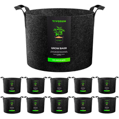 VIVOSUN 25 Gallon Fabric Grow Bag front view with handles