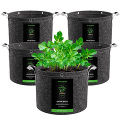 VIVOSUN 5 Gallon Grow Bag front view with reinforced handles