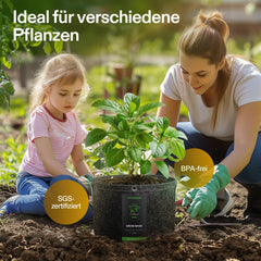 VIVOSUN 5-Pack of Black 15 Gallon Grow Bags