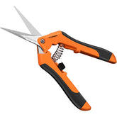 VIVOSUN 6.5 Inch Garden Scissors front view, orange handles
