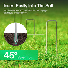 VIVOSUN 6 Inch Garden Stakes inserted into soil