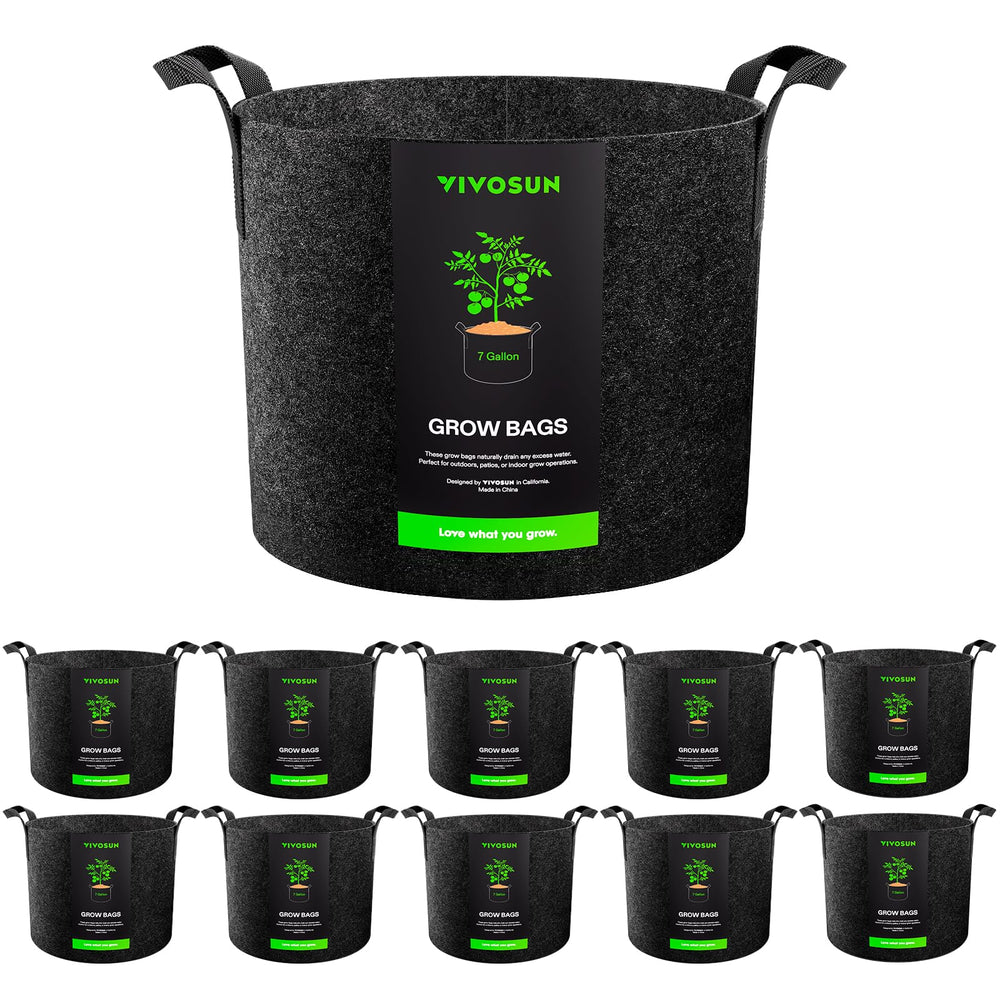 VIVOSUN 7 Gallon Fabric Grow Bag with handle, black