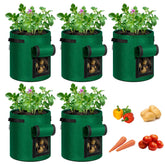 VIVOSUN 7 Gallon Potato Grow Bag green with potatoes visible inside