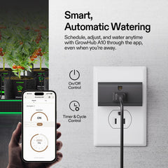 VIVOSUN app interface for controlling irrigation