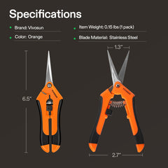 VIVOSUN Garden Scissors with sideways locking mechanism