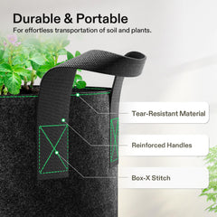 VIVOSUN grow bag in garden with plants