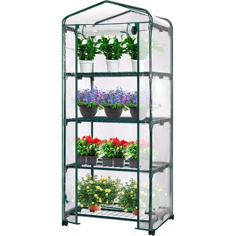 VIVOSUN Mini Greenhouse front view with clear PVC cover
