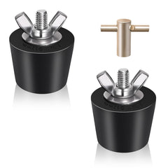 Vizava 2 Pack Rubber Pool Winter Plugs front view with T-handle