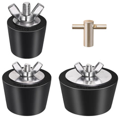 Vizava 3 Pack Rubber Pool Winter Plugs with T-Handle