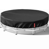 VniYors 16 Ft Round Solar Pool Cover in black, front view