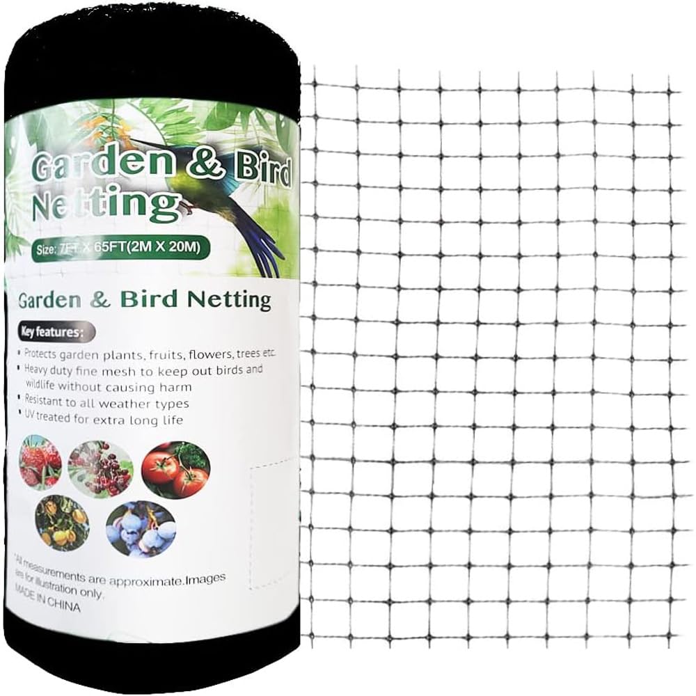 Vocray Bird Netting 13x20 FT black mesh front view