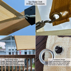 Vocray sun shade cloth providing shade on a patio