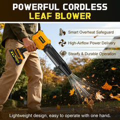 Vopot Cordless Leaf Blower with two batteries and charger