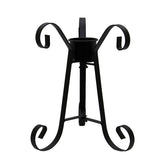VOREEN 10-inch gazing ball stand front view in black