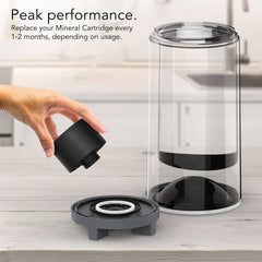 Vornado mineral cartridge placed next to a humidifier