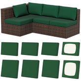 Vorshape 8Pcs Outdoor Cushion Covers dark green front view