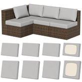 Vorshape 8Pcs Outdoor Cushion Covers in Air-grey, front view