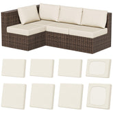 Vorshape 8Pcs outdoor cushion covers in beige, front view