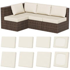Vorshape 8Pcs outdoor cushion covers in beige, front view