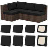 Vorshape 8Pcs Outdoor Cushion Covers in black, front view