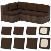 Vorshape 8Pcs Outdoor Cushion Covers in Dark Coffee colour