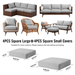 Vorshape cushion covers showing elastic fit