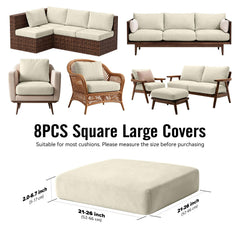 Vorshape cushion covers showing stretch-fit design