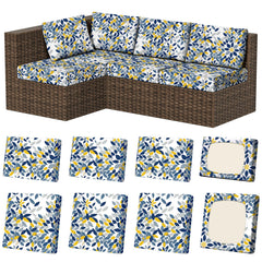 Vorshape outdoor cushion covers, 8 pcs, Leaf Mandala design