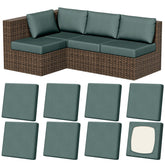 Vorshape Outdoor Cushion Covers 8Pcs Grey Green front view